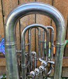 1921 C.G. Conn 4 Valve Silver Euphonium Baritone Horn (Free Shipping Lower 48 States)