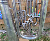 1921 C.G. Conn 4 Valve Silver Euphonium Baritone Horn (Free Shipping Lower 48 States)