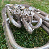 1921 C.G. Conn 4 Valve Silver Euphonium Baritone Horn (Free Shipping Lower 48 States)