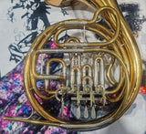 Kruspe Gold Brass Wendler Compensating Double French Horn (Free Postage Lower 48 States)