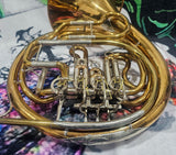 Kruspe Gold Brass Wendler Compensating Double French Horn (Free Postage Lower 48 States)