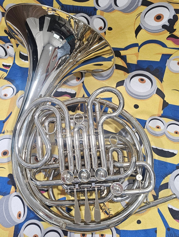 ホルトン HOLTON 洋白(シルバー) フルダブルホルン H179 ベルカット Holton Farkas H179 Nickel Silver Double French Horn (Free postage