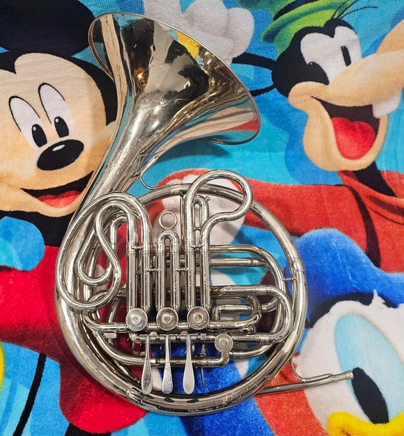 King Nickel Silver Double French Horn 