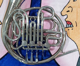 Olds Fullerton California Nickel Silver Double French Horn (Free Shipping Lower 48 USA)