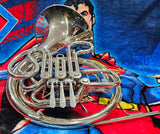 King Fidelio RARE Nickel Plated Double French Horn (Free Shipping Lower 48 States)