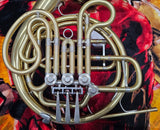 King Fidelio Detachable Bell Brushed Finish Double French Horn (Free Postage Lower 48 States)