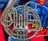 King Fidelio RARE Nickel Plated Double French Horn (Free Shipping Lower 48 States)