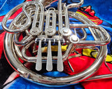 King Fidelio RARE Nickel Plated Double French Horn (Free Shipping Lower 48 States)