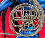 King Fidelio RARE Nickel Plated Double French Horn (Free Shipping Lower 48 States)