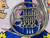 Olds Fullerton California Nickel Silver Double French Horn (Free Shipping Lower 48 USA)