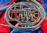 King Fidelio RARE Nickel Plated Double French Horn (Free Shipping Lower 48 States)