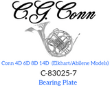 Conn 4D 6D 8D 14D Elkhart Abilene French Horn Bearing Plate 1,2,3 (Free Shipping Lower 48 States)