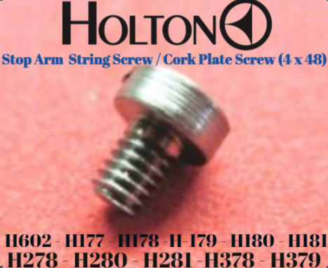 HOLTON STOP ARM STRING SCREW / CORK PLATE SCREW (4X48) FREE SHIPPING USA